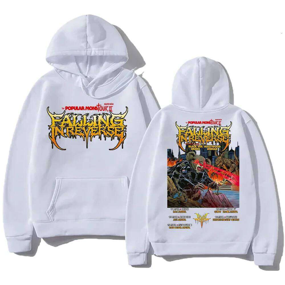 Popular Mons Tour II World Domination Hoodie Falling in Reverse Sweatshirt Unisex Fall High Street Pullover Two Side Print Hoody Z260314