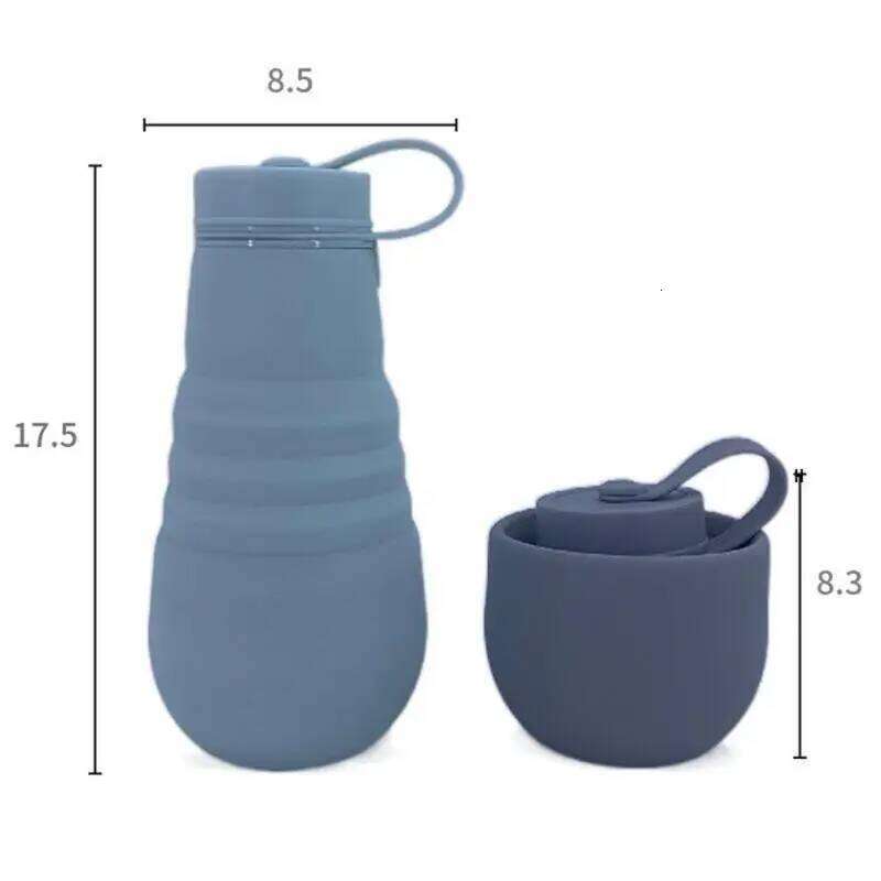 500ml Portable Retractable Silicone Cups Foldable Collapsible Water Bottle Outdoor Travel Drinking Cup For Camping Drinkware Z260313