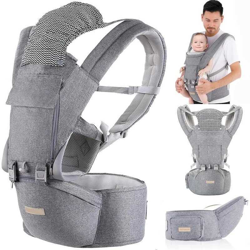 Baby Carrier Newborn to Toddler Convertible Carrier Ergonomic Infant Carriers Adjustable Strap Perfect Travel 3-36 Months Grey X260313