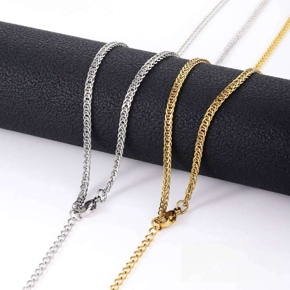 2mm Stainless Chopin Chain Simple Silver Color Men Necklace Fashion Titanium Steel Women's Jewelry Accessories H260312