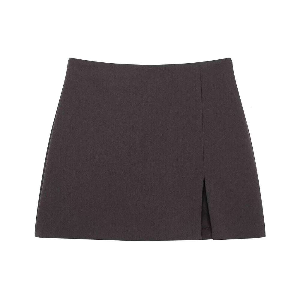 Women's Short Skirts in Black Dark Brown Gray Colors Knitted Material Simple and Stylish for Daily Wear Z260314