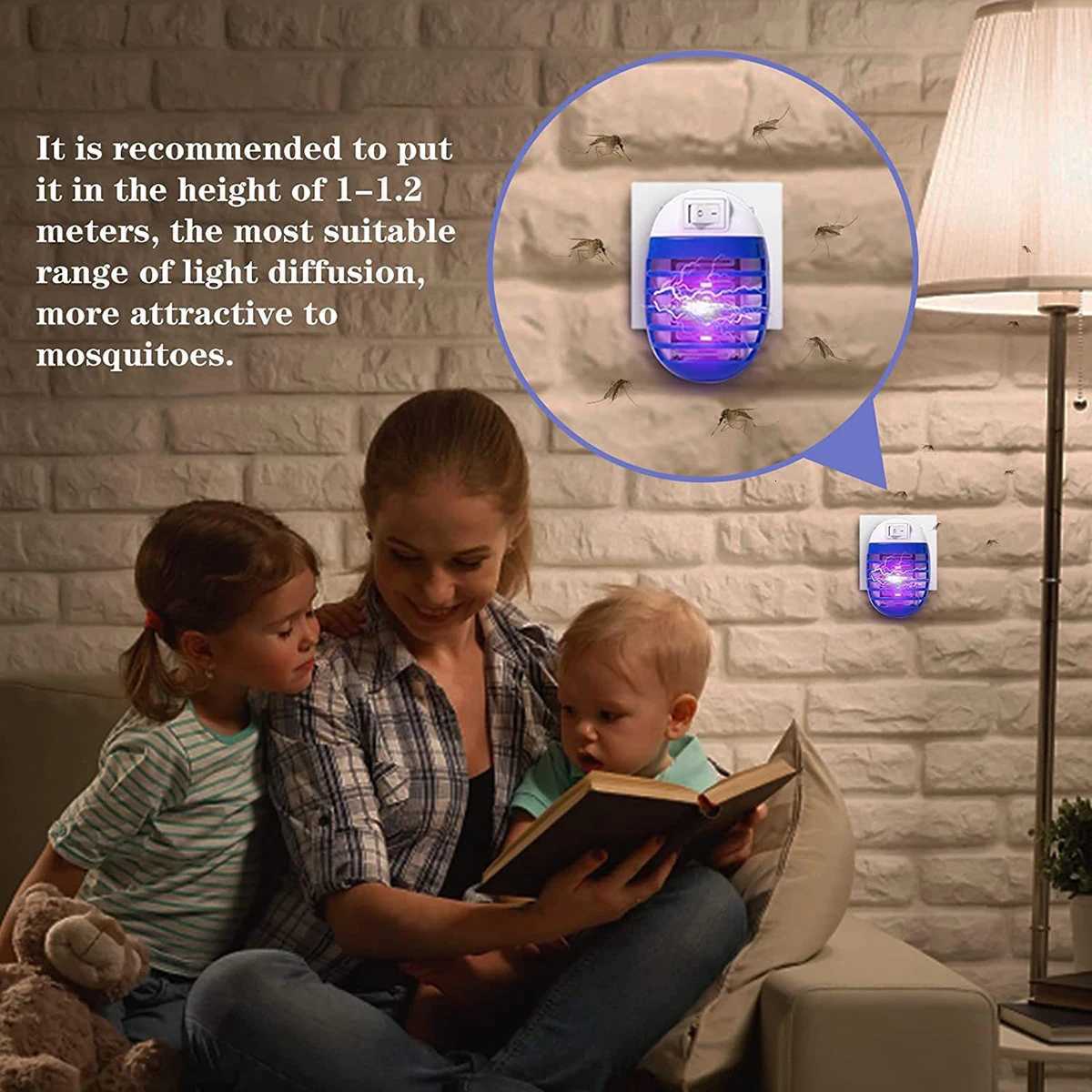 2Pcs LED Socket Mosquito Killer Lamp US/EU Plug Electric Mosquito Fly Bug Insect Trap Killer Night Lamp H260313