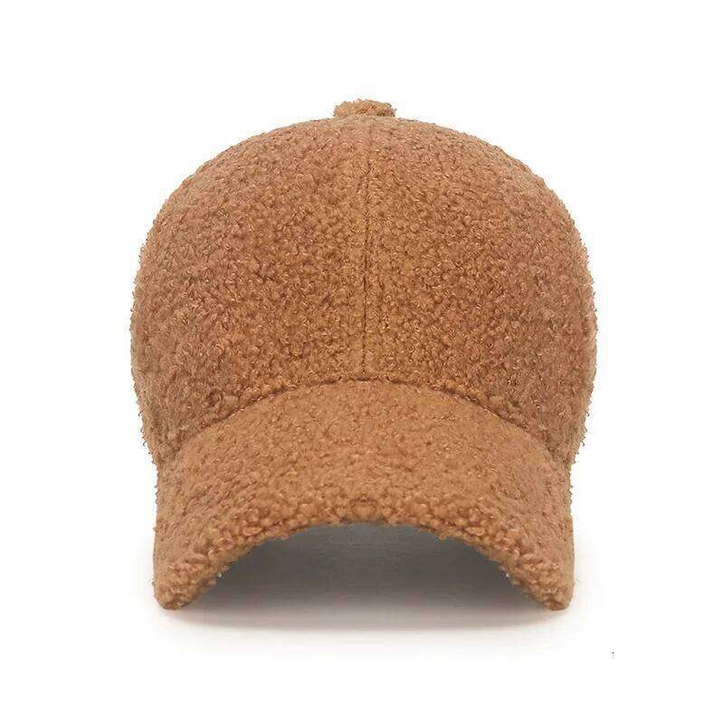 Winter Lamb Wool Solid Color Plain Baseball Cap - Warm Teddy Fleece, Face-Flattering, Structured Crown Z260313