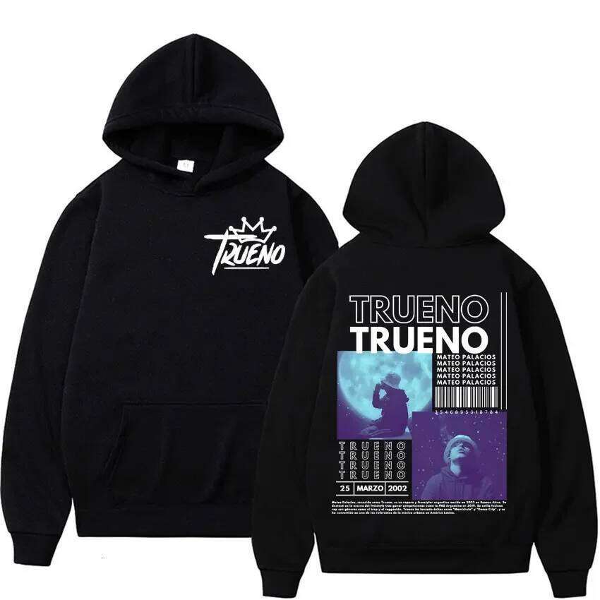 Rapper Trueno Album Cover Hoodie Male Harajuku Hip Hop Punk Rock Hoodies Men Women High Quality Fashion Casual Fleece Sweatshirt Z260315