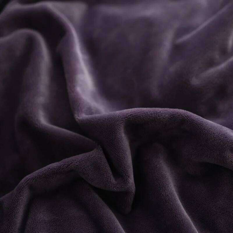 4Pcs Winter Thickened Milk Velvet Purple Bedding Hollow Wide Edge Duvet Cover Set Flat/Fitted Bed Sheet Pillowcases H260312 - view 7