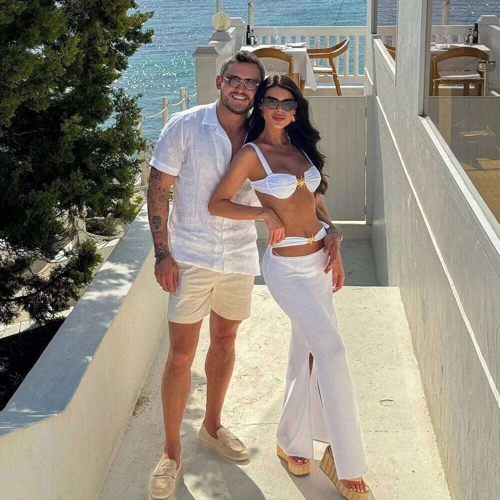 Pure Color Bikini Women's Three-Piece Set Hot Sale Of The Season New Style Tie-Dye Sexy Three-Point Swimsuit Sportswear And Acce 26H0313