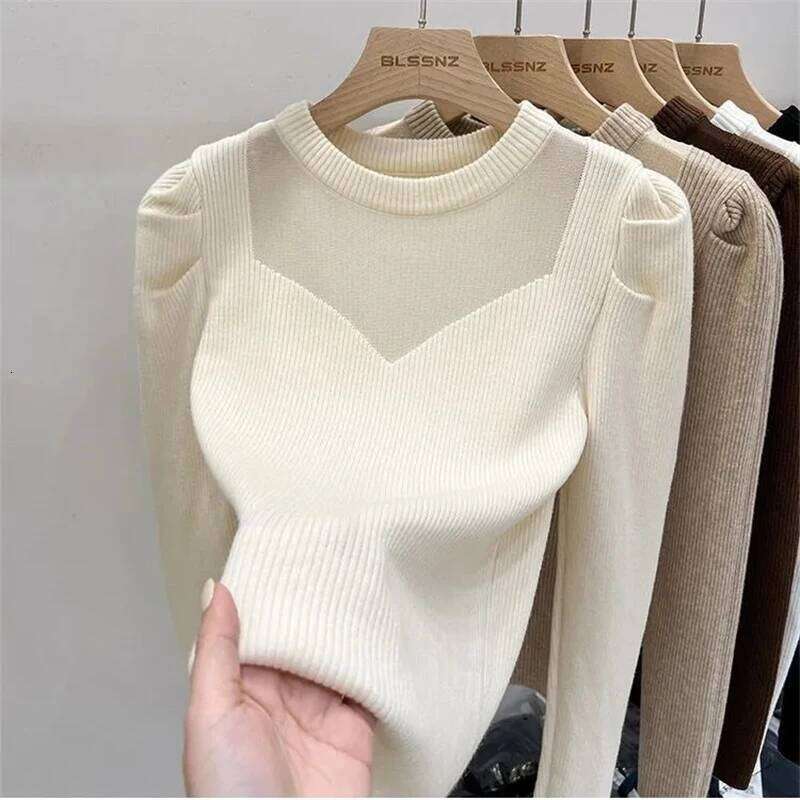 Autumn And Winter New Round Neck Slim Fit Fashion Women's Pullover Leisure Comfortable Elegant Female Sweater Z260314