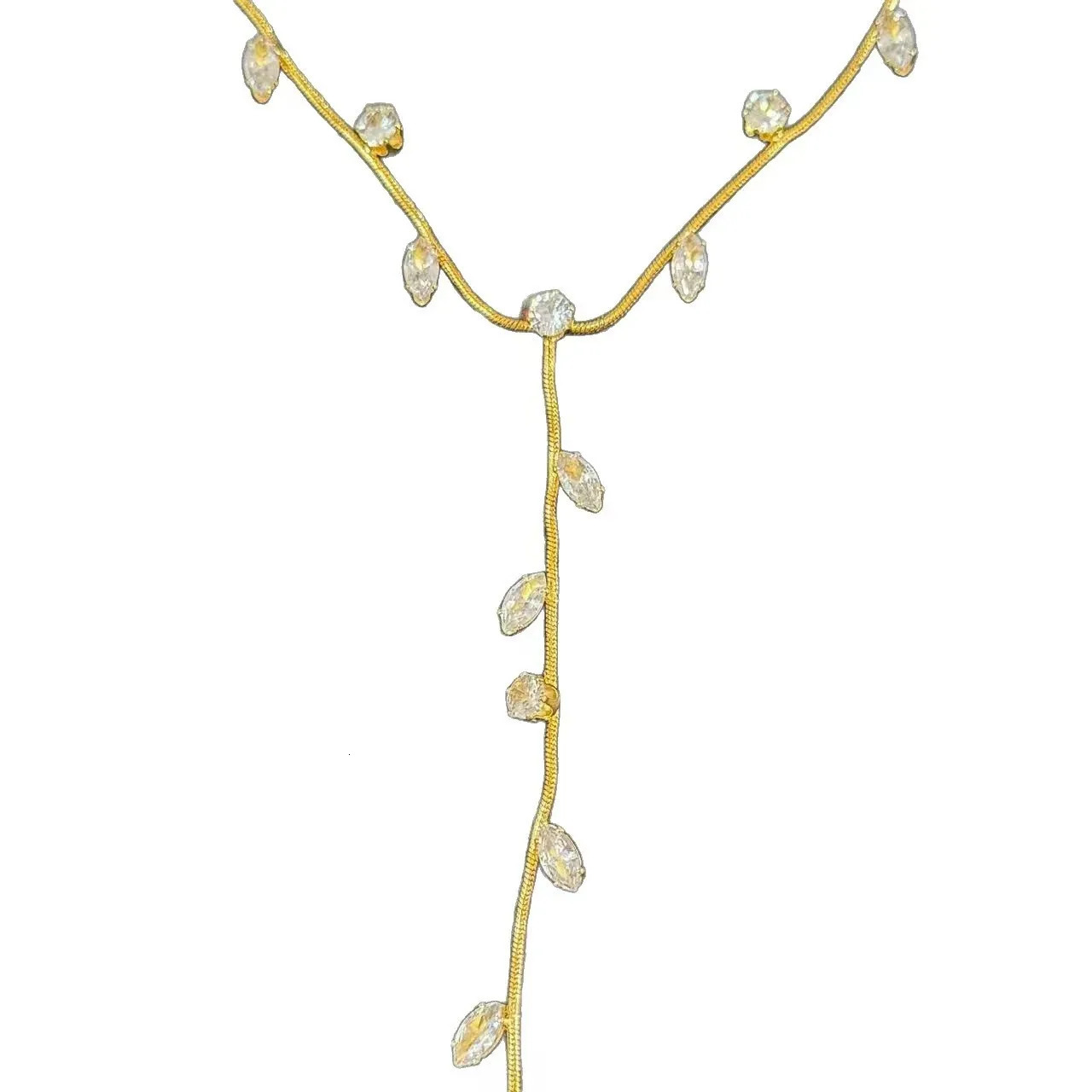 selling fashion zircon finger bracelet for women shining in summer versatile with leaves back of hand chain personalized 260313