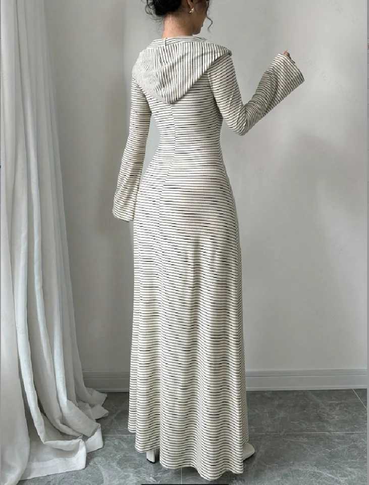 Fashionable Elegant Autumn Winter Plaid Hooded Dress for Women Commute Workwear New ArrivalT260314