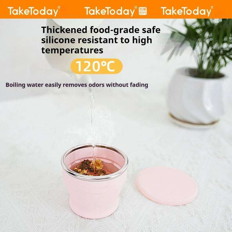 Foldable Portable Silicone Outdoor Camping Travel Compressed MouthwashTourist Water Cup High-temperature Resistant Z260313