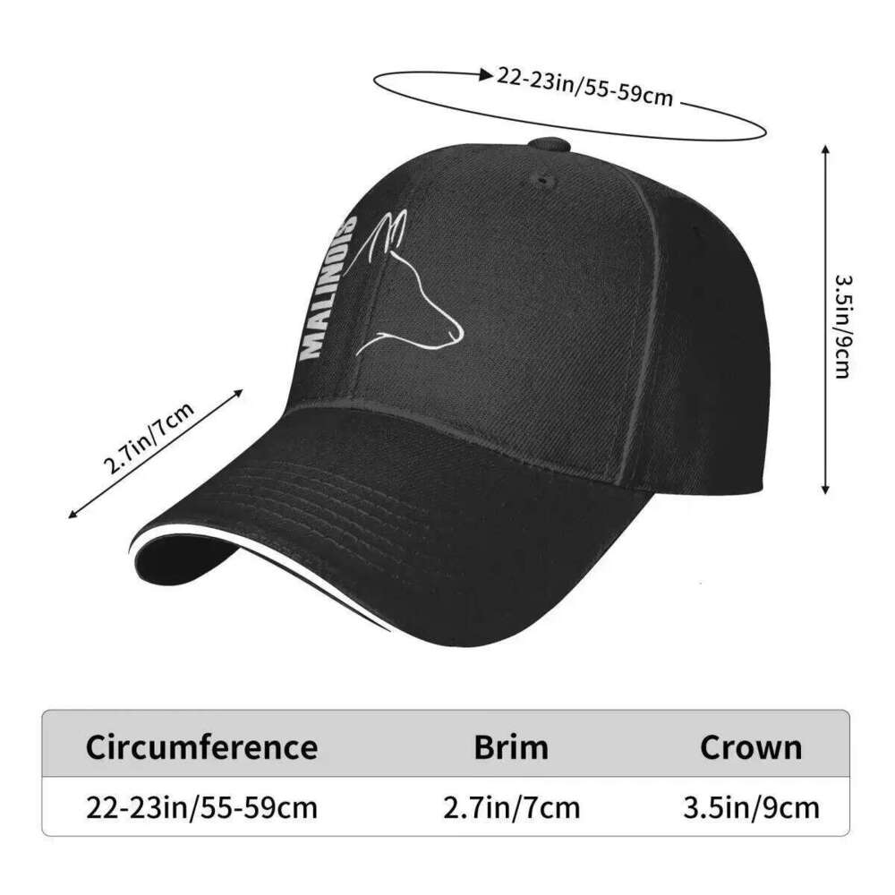 Dog Belgian Malinois Fashion Hats Men Baseball Outdoor Simple Vintag Visor Casual Cap Z260313