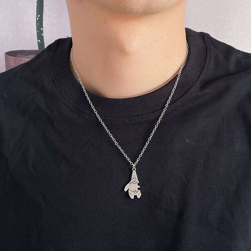 SpongeBob Patrick Star Necklace Boy Girl Couple Accessories Ins Cartoon Friendship Gift Decorations Jewelry H260312