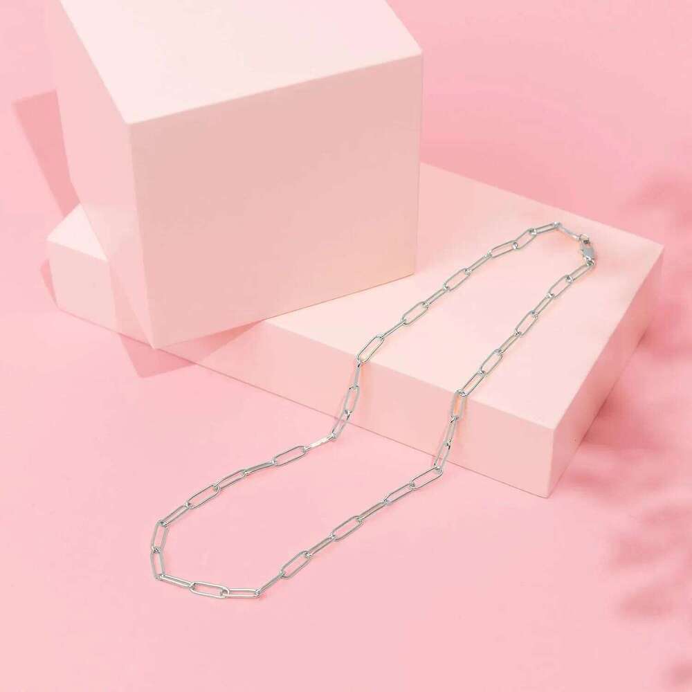Gold PlatedCurb Paperclip Chain Adjustable Stainless Steel Necklace Necklaces Trendy Birthday Gift for Women H260312