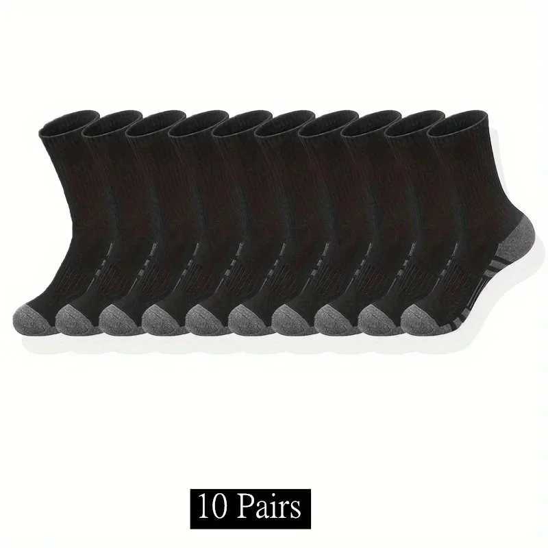 Ultra Soft Breathable Men Classic Crew Socks Comfy Casual Unisex Socks For Outdoor Wearing 1/10/20/30 Pairs 2025 D260313