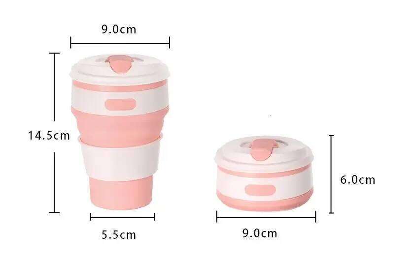 Collapsible Travel Portable Coffee Tea Cups Outdoor Camping Cup Retractable Water Mug Food Grade Silicone Drinking Z260314