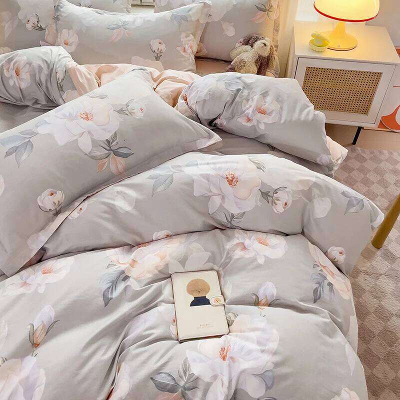 100% Cotton Bedding Duvet Set 1 Quilt Cover 2 Pillowcases No Sheet- Ultra Soft Breathable Hypoallergenic H260312 - view 4