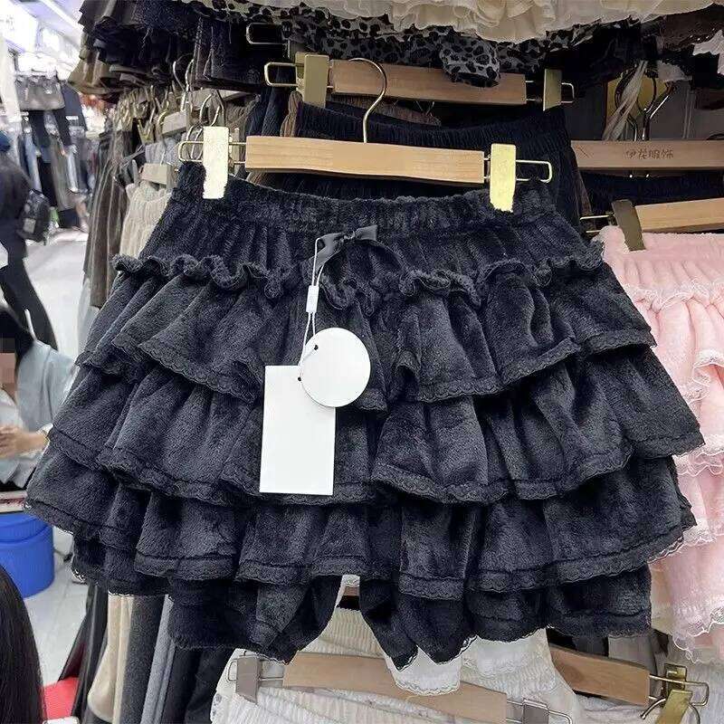 2025 Japanese Lolita Kawaii Bow Short Skirt Female Korean New Fashion Elegant Casual Cute Skirts Y2k Women Pleated Sweet Shorts Z260314