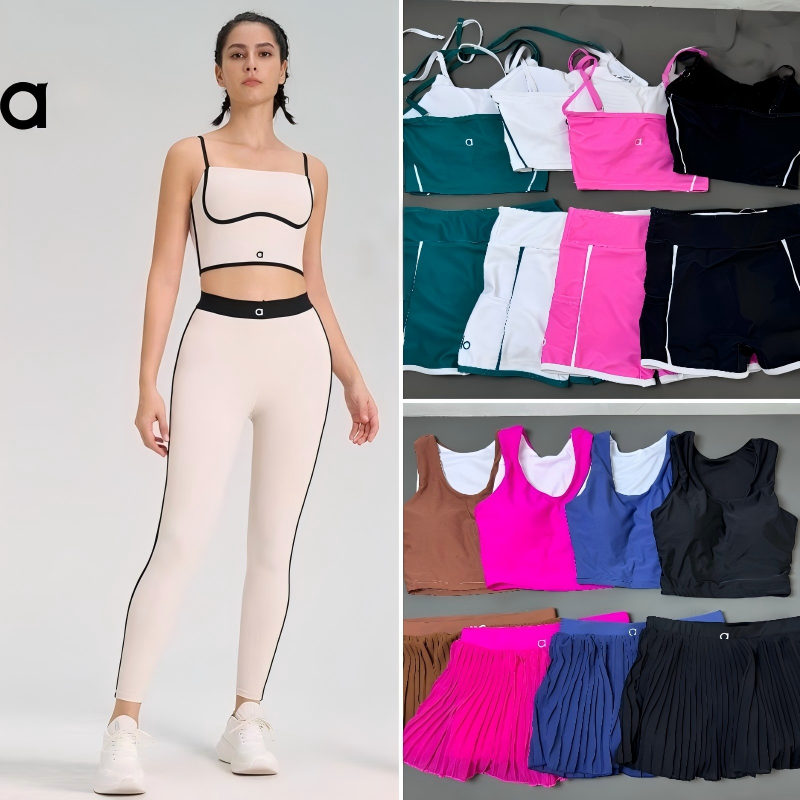 Hot Selling Pilates clothing Designer yoga women 2 piece set high quality designer tank top solid tracksuits sportswear set casual sports jogging