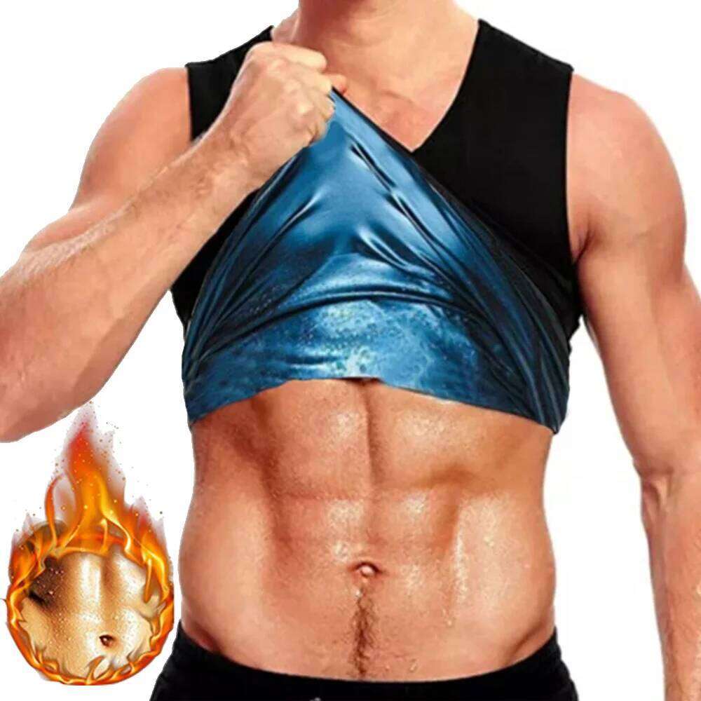 Men Gym Sportswear Sweating Clothing Weight Loss Fat Burning Fitness Sauna Sweat Suits Body Shaper Workout Compression Shapewear 26Y0313