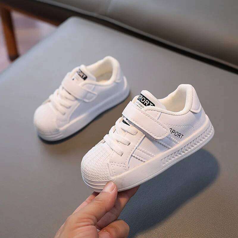 Kids Casual Sneakers Boys Sport Breathable Tennis Sneaker Baby Children Girls Shoes Spring Fashion White Flat Running Shoe 26Y0313