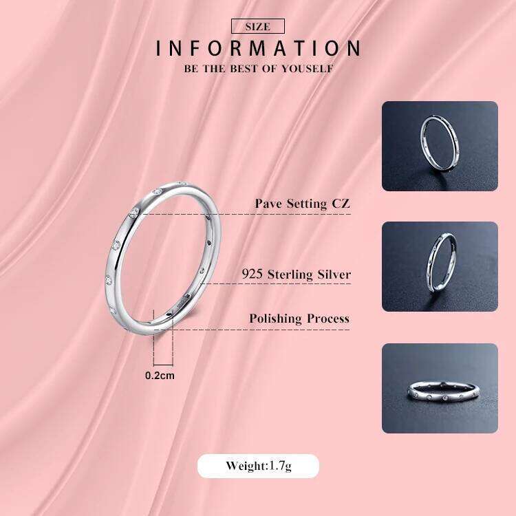 Instagram New Style Solid 925 Sterling Silver Simple Fashion Female Engagement Finger Ring Jewelry Stackable Classic For Women H260312