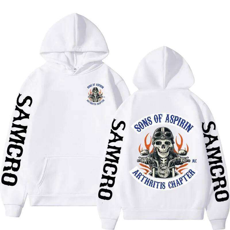 Motorcycle SoA Sons of Aspirin - Funny Biker Hoodie Men's Fashion Casual Fleece Sweatshirt Unisex Harajuku Hip Hop Y2k Hoodies Z260314