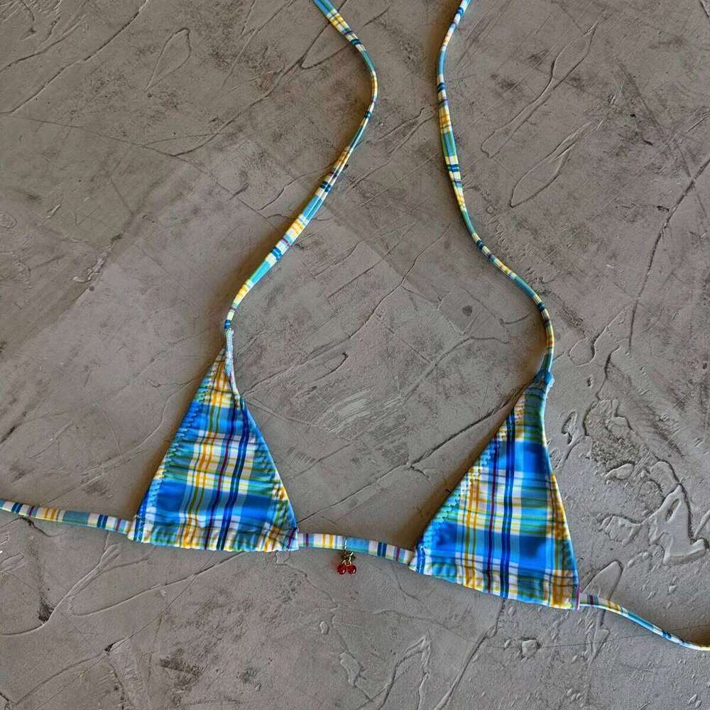 Micro Bikinis 2025 Sexy Women Swimsuit Swimwear Female Brazilian Bikini Set Biquini Bathing Suit Plaid Swimming Suits Beachwear Y260303