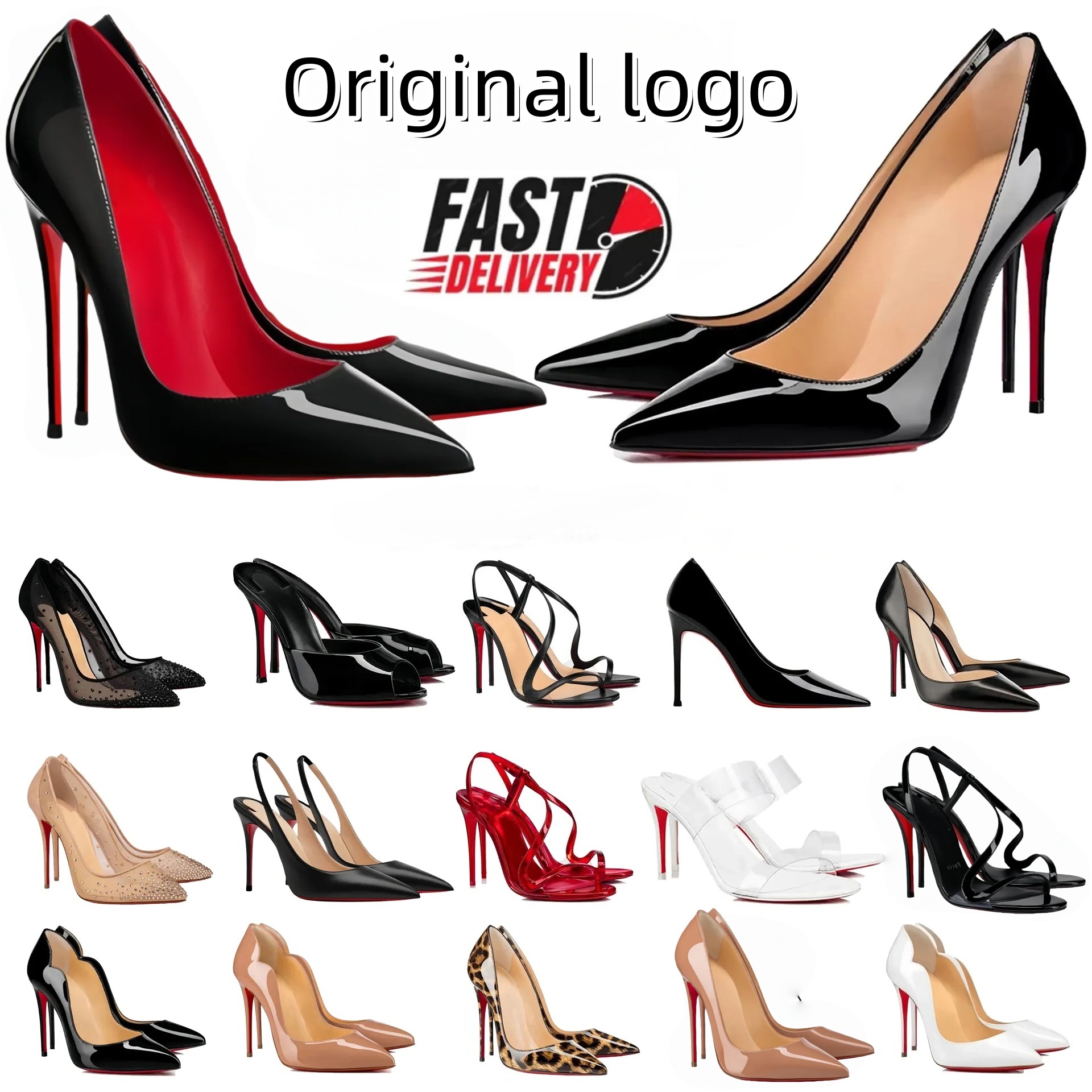 Designer Red Heels Women Peep Toes Sandals Luxury Red Bottom Heels Black Nude Pumps 8cm 10cm 12cm Stiletto Genuine Leather Woman Pumps with Dust Bag 35-44