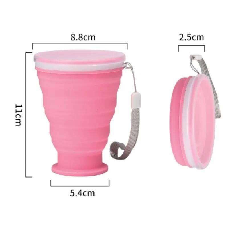 1 PC 300ml Silicone Folding Portable Travel Outdoor Sports Foldable Coffee Mug Camping Tea Cup Waterbottle Z260313
