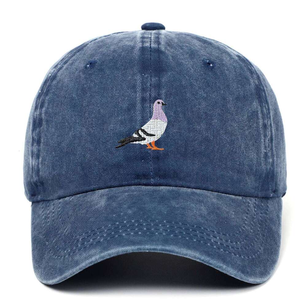 1pc Embroidered Pigeon Embroidered, Washed, Sunscreen Men's and Women's Outdoor Sports Hats, Fishing, Casual Wear Z260314