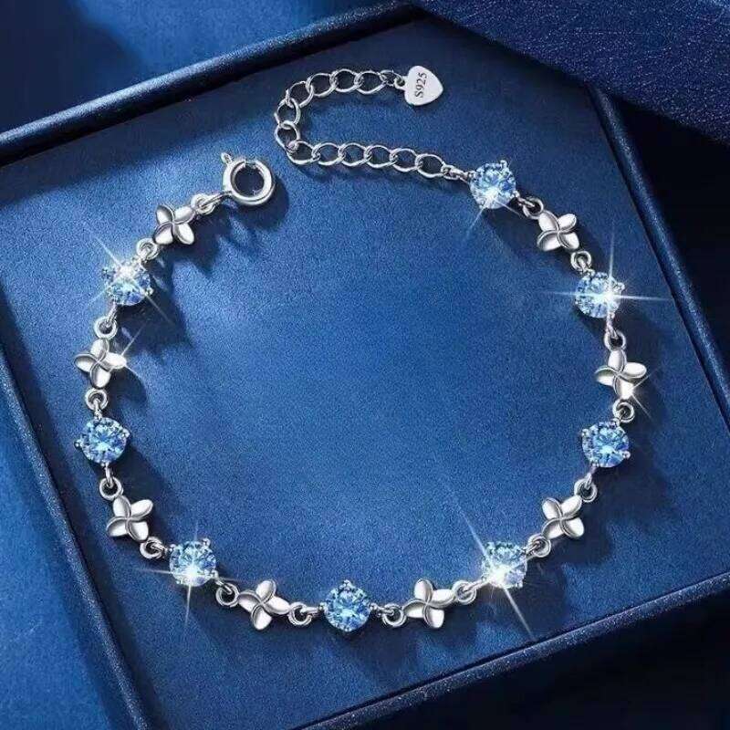 925 Sterling Silver Shiny Leaf Earrings for Women Retro Korean Versatile Zircon Charm Bracelets Original Party Jewelry Z260313