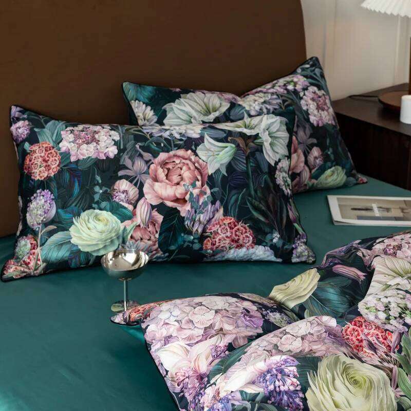1000TC Egyptian Cotton Flowers Plant Prints Bedding Single Double Queen King Size Duvet cover Set Bed Sheet Pillowcases 4Pcs H260312 - view 7