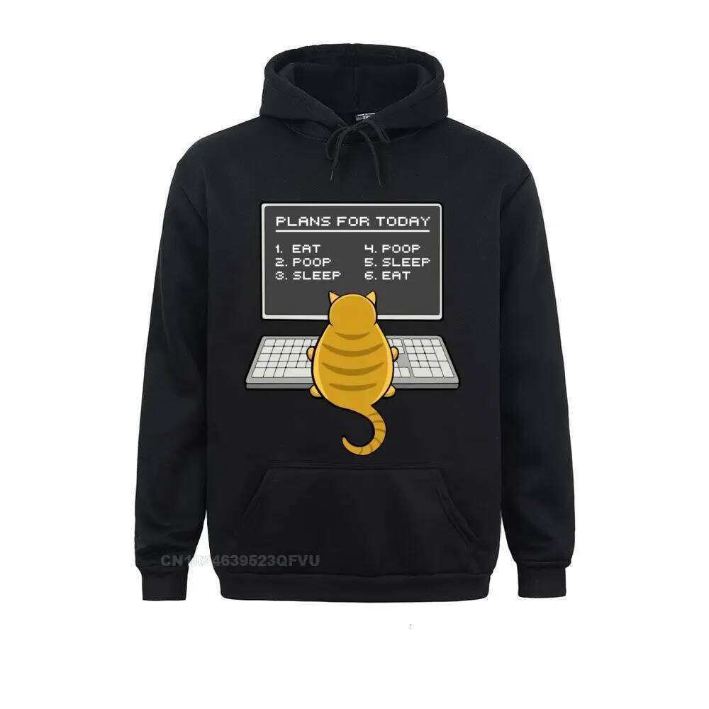 Cat Engineer Plans For Today Top It Computer Coder Programmer Normal Long Sleeve Men Anime Sweater Z260314