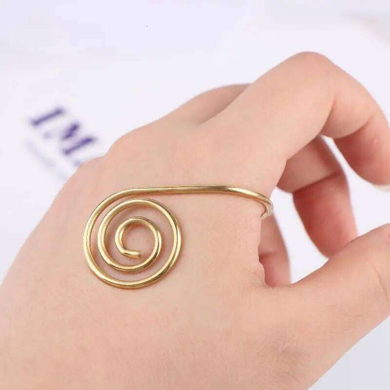 Adjustable Metal Portable Jewelry Accessories Palm Handmade Reiki Energy Spiral Hand Ring Gift H260312