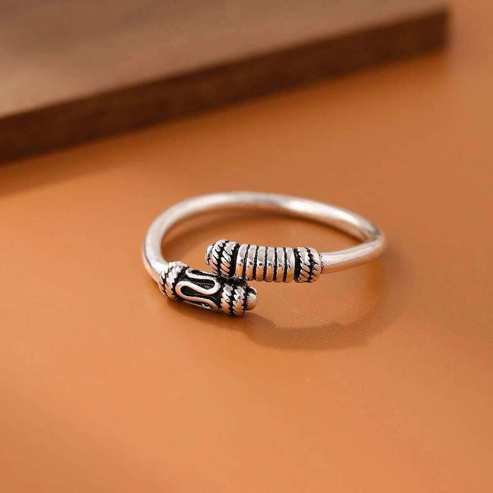 Wukong's Stick Geometric Creative 925 Sterling Silver Opening Rings H260312