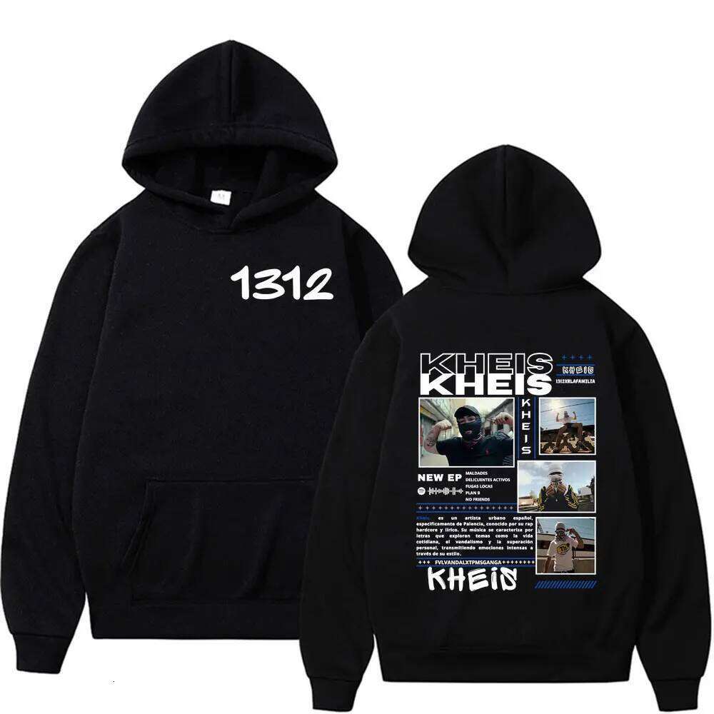 Rapper KHEIS 1312 Xrlafamilia Album Tour Hoodies Men's Clothing Fashion High Street Pullover Tops Casual Long Sleeve Sweatshirts Z260314