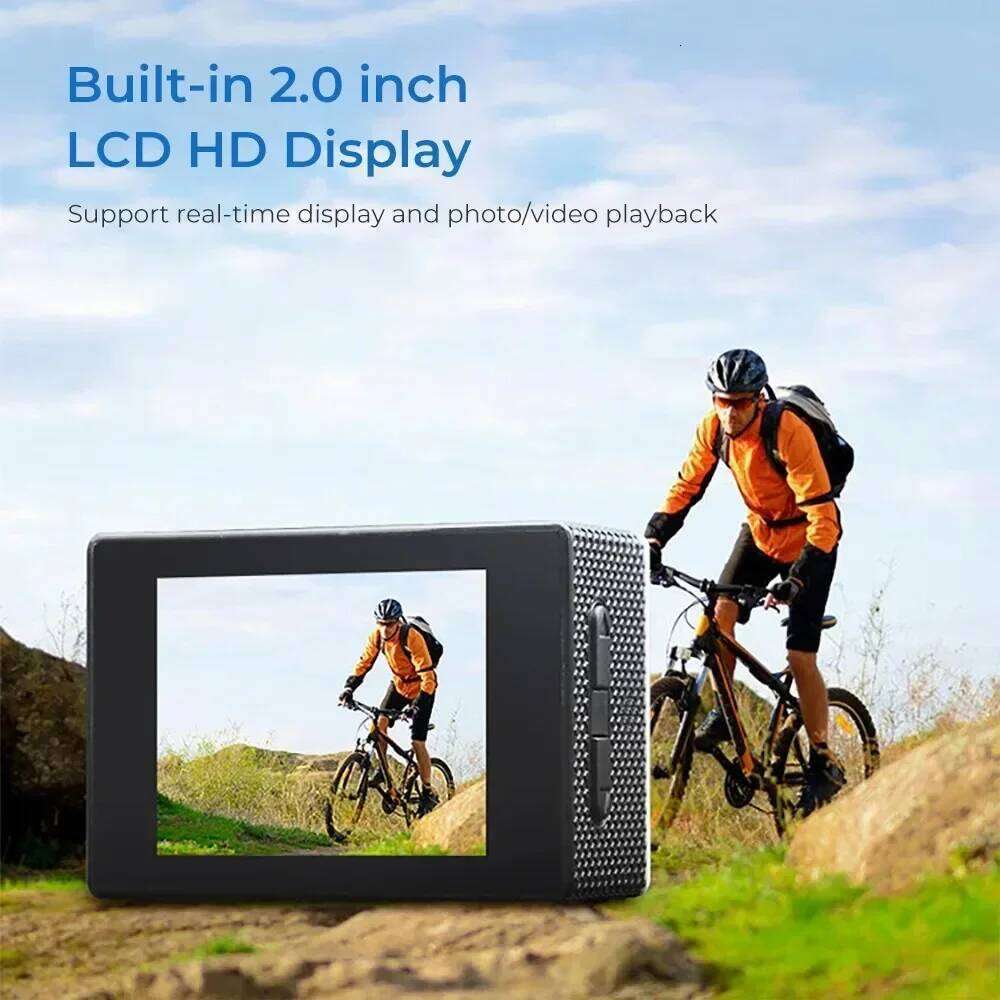Action Camera Ultra Full HD 1080P 2.0-inch Screen Camcorder Underwater Waterproof Video Recording Sport Extreme Go Pro Cam 26H0313