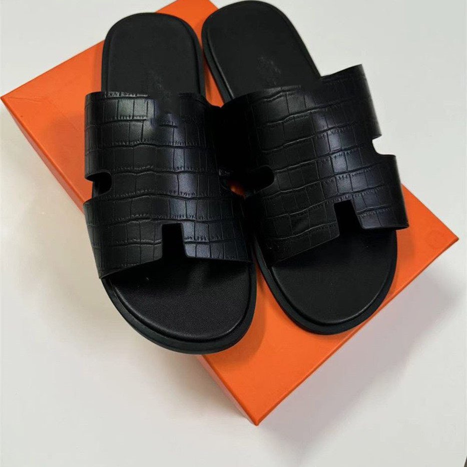 Fashion Paris Luxe Designer Men's Slipper Oran Heritage Calfskin Sandals Izmir flip flop Men Large mgjsa000002