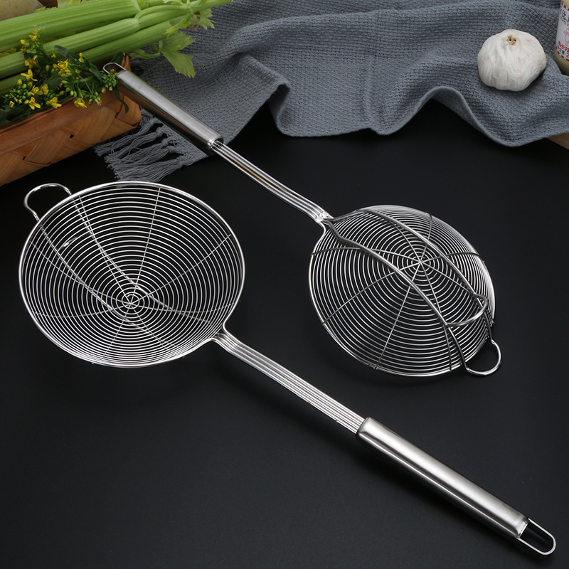 Cookware--Premium Thickened Stainless Steel Skimmer Spoon 14cm, Durable Kitchen Strainer Ladle