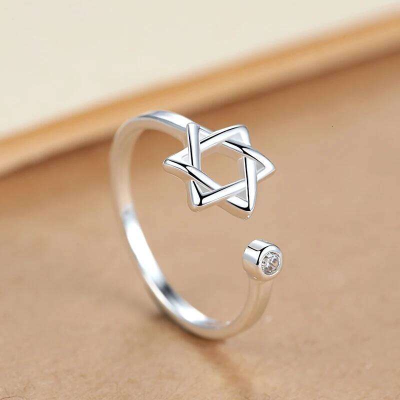 LYNNE Jewelry Fashion 925 Sterling Silver Hollow Star Zircon Rings Wholesale Women Trend Resizable CZ Ring Fine Birthday Gift H260312
