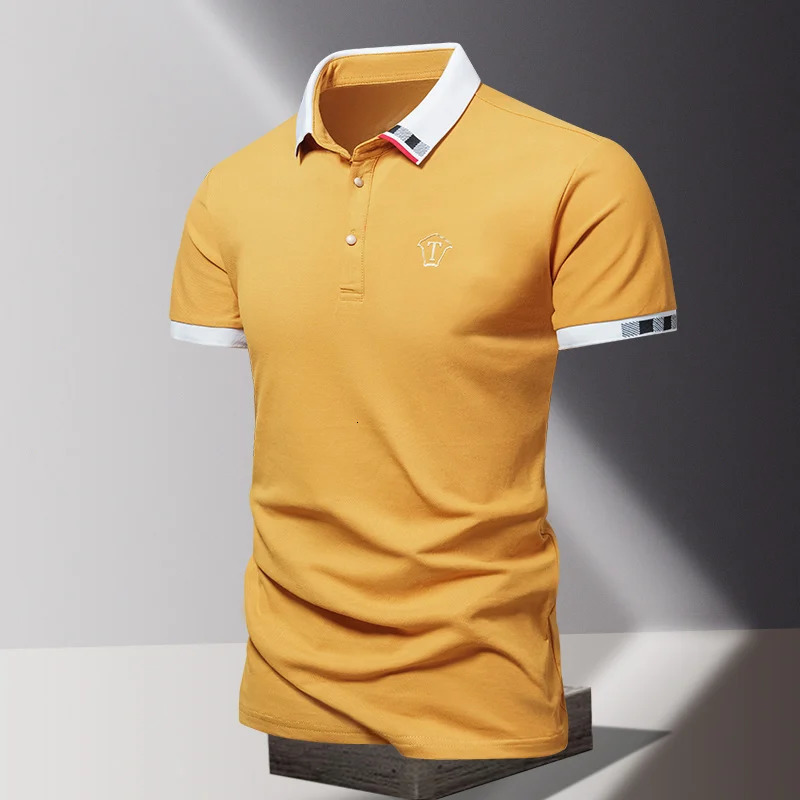 2026 Summer Mens Fashion Sports Short sleeved Tshirt High end Leisure Business Polo Top 260312