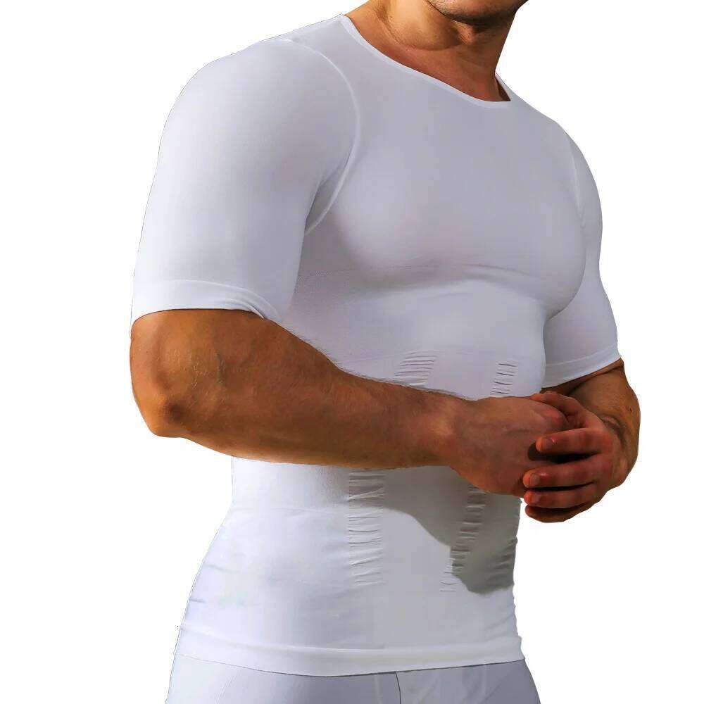 Men's Slimming Shapewear Posture Vest Abdomen Trimmer Compression Body Modeling Fat Burning Chest Tummy Shirts Corset 26Y0313