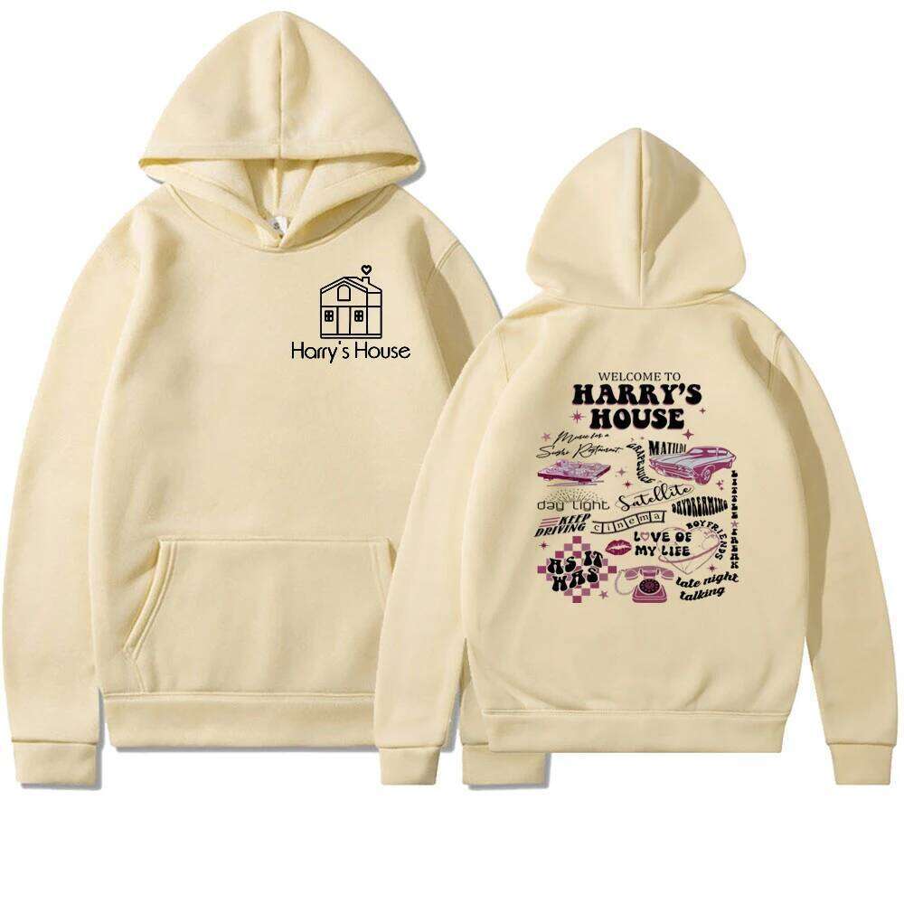 Vintage Hoodie Welcome To Harry's House HS Love on Tour Pullover Women Double-side Print Y2K Retro Trendy Hoodies Z260314