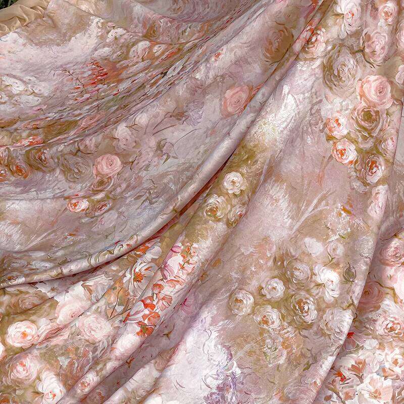 Flower Printed Duvet Sets with Ruffles Queen/King Quilt Cover Silky housse de couette Princess Style funda nordica 220x240 H260312 - view 7