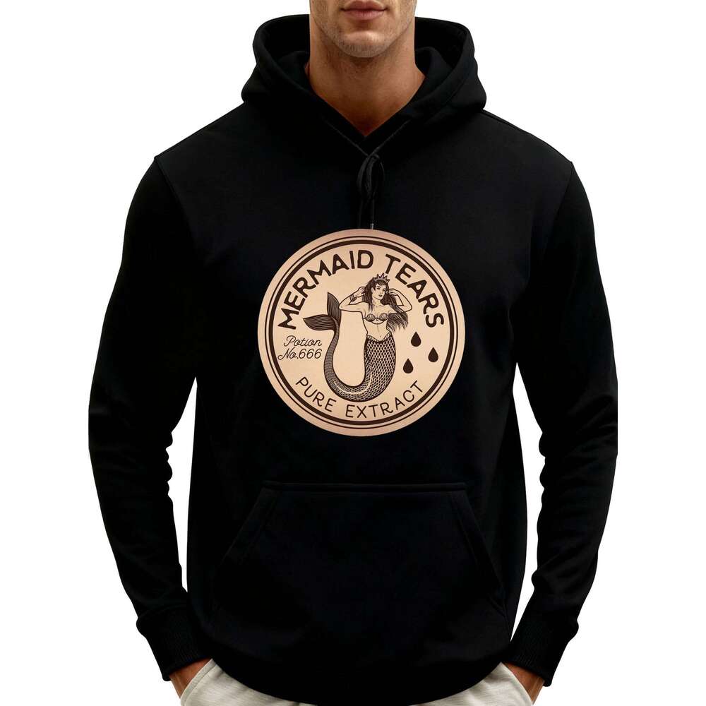 Mermaid Tears Potion Label Street Christmas Clothes 3d Printed Pullover Mens Classic Vintage Hoodie Z260314