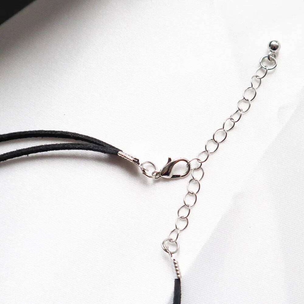 Women Vintage Choker Double-Layer Metal Tube Velvet Necklace for Girls Summer Boho Clavicle Chain Goth Neck Jewelry Accessories H260312
