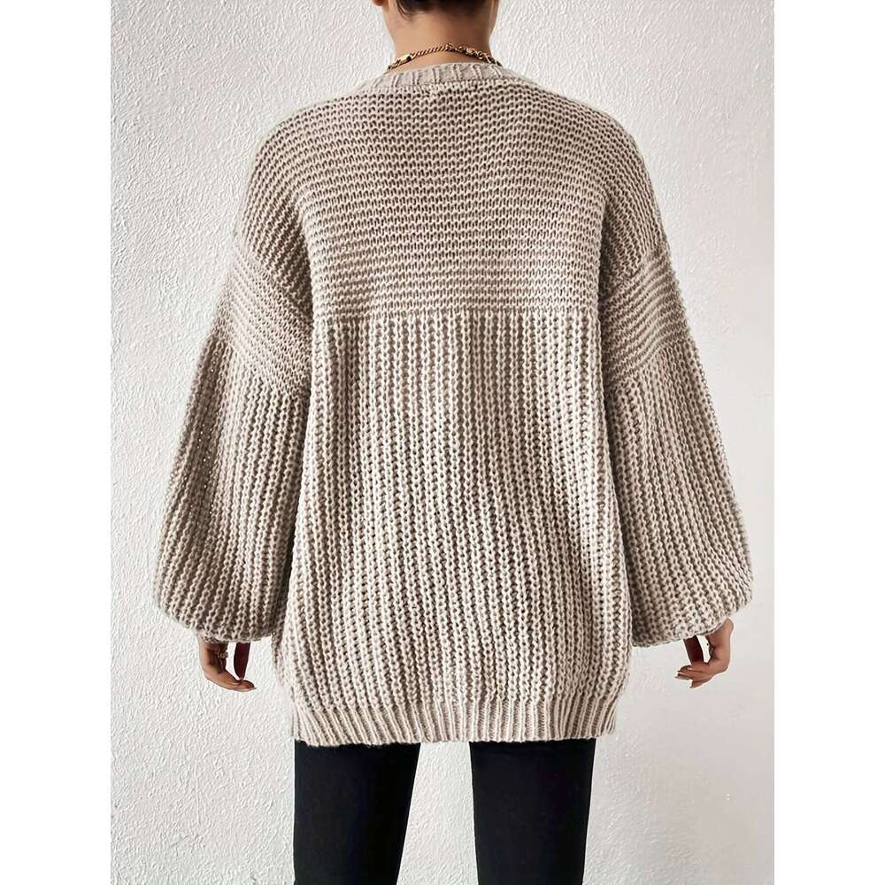 2025 new casual placket dropped shoulder sleeve cardigan Z260313