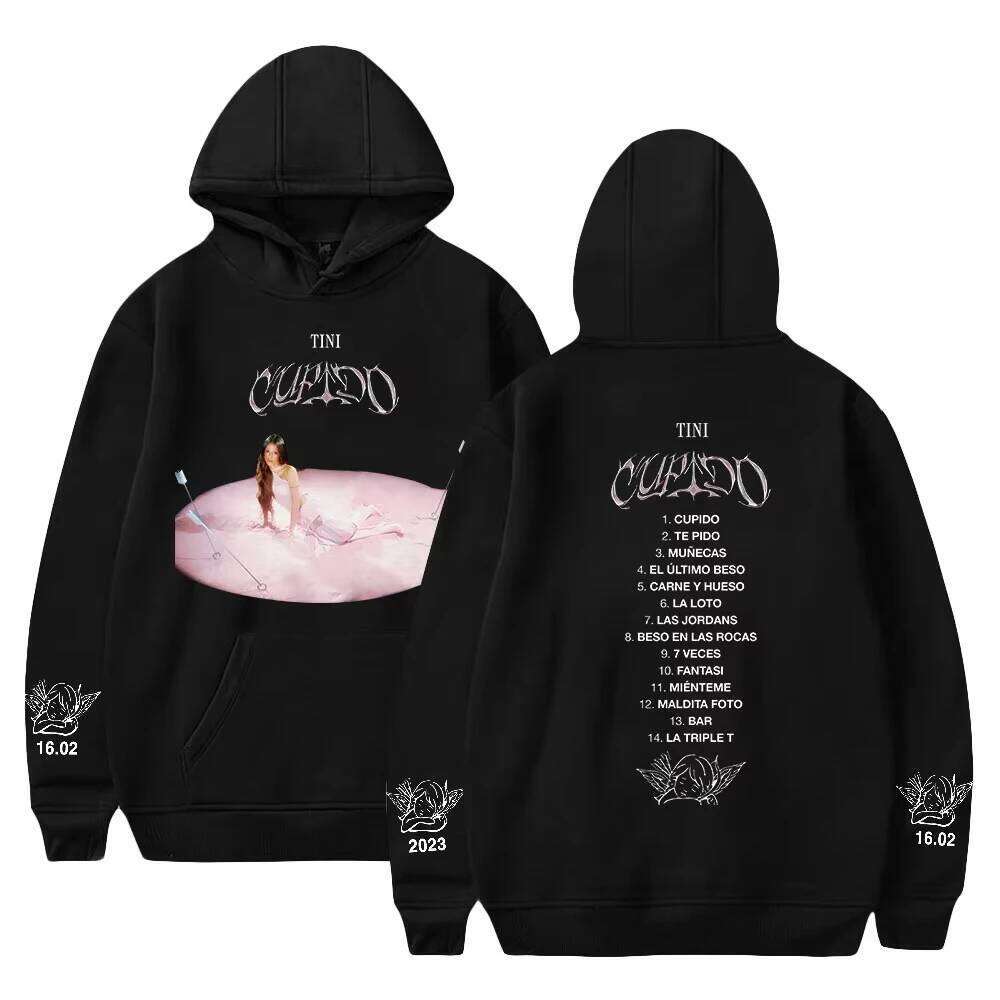 New Stoessel Hoodie Cupido Albume Merch 2023 Tini Tour Long Sleeve Streetwear Men Women Hooded Sweatshirt Fashion Clothes Z260315