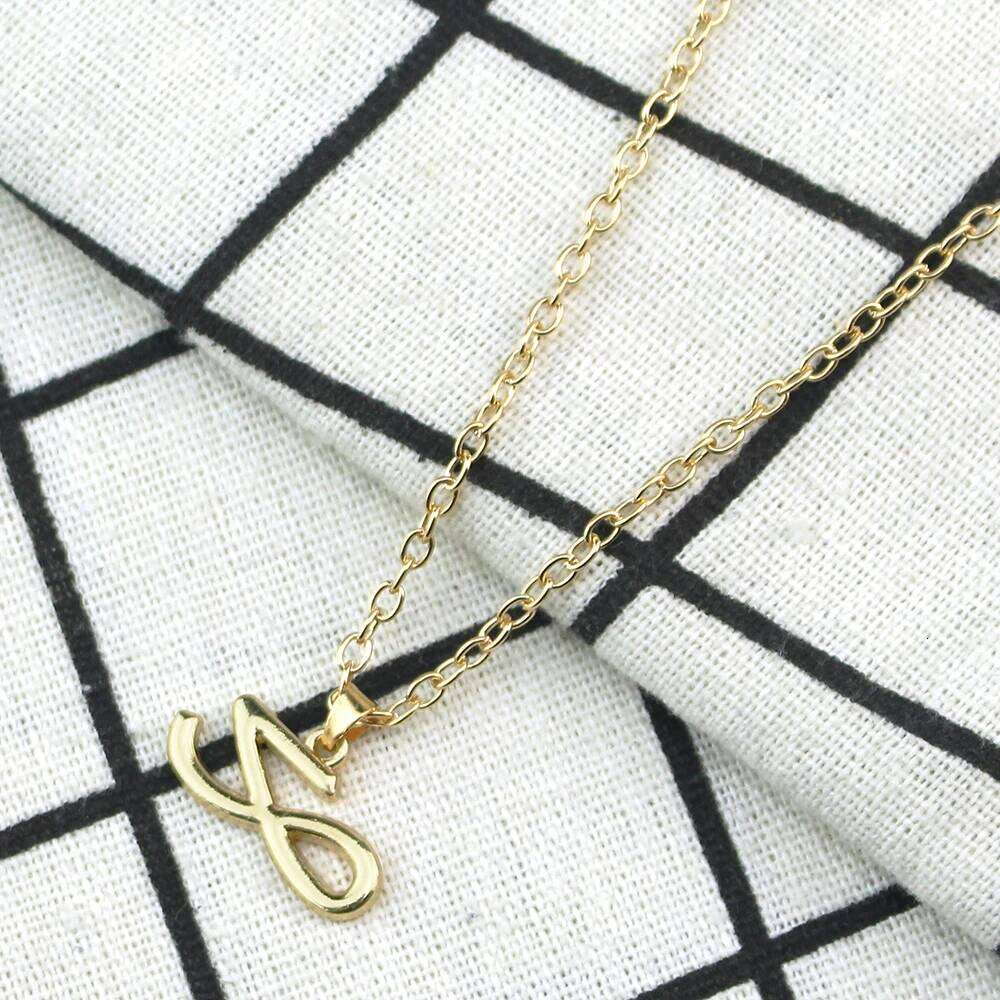 Korean Wave New Jeon Jung Kook Design Letter Necklace Trend Personalized Men's and Women's Jewelry Fans Couple Gifts H260312