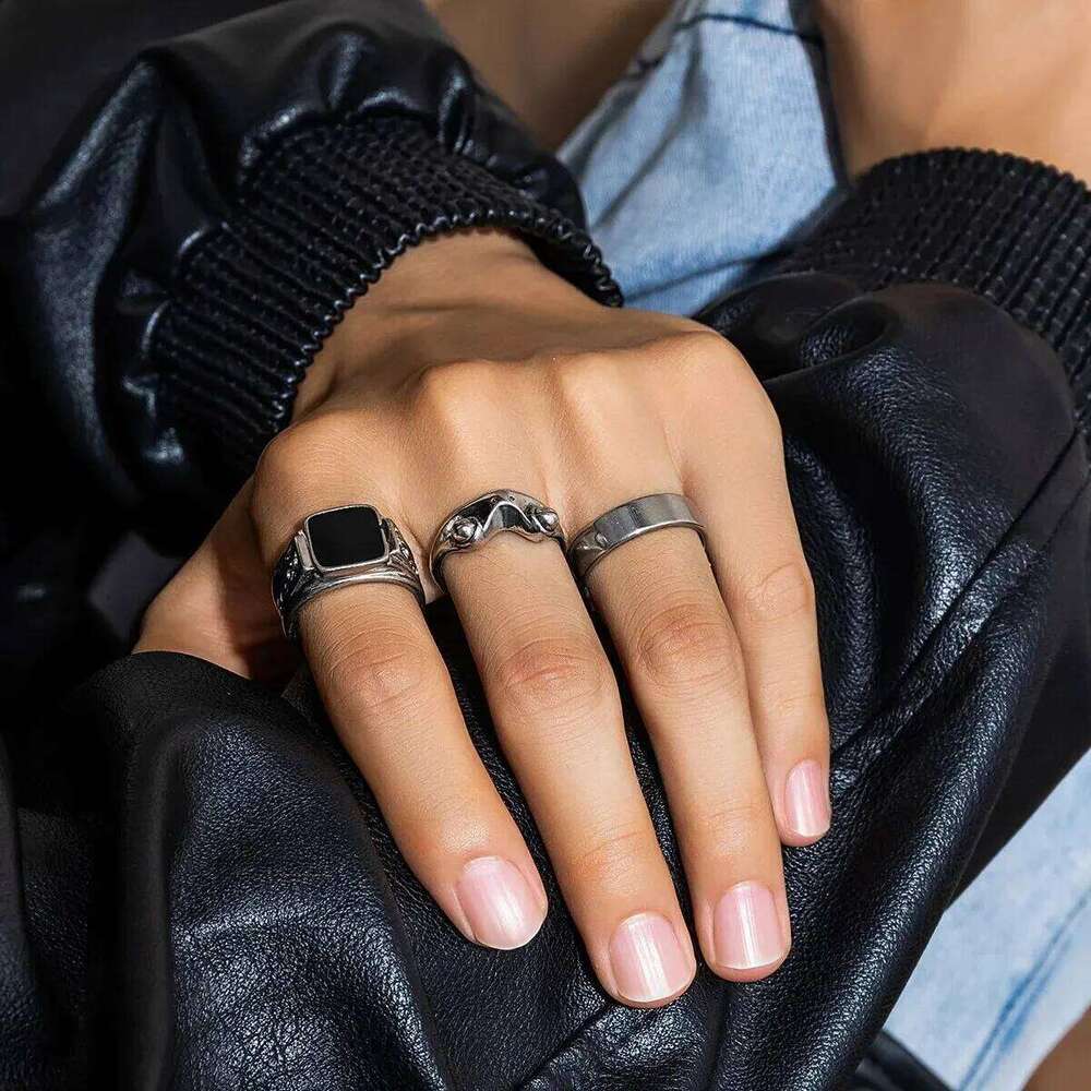Vintage Cool Claw/Geometry Rings Set for Men Trendy Daily Street Finger Ring Accessories on Hand 2024 Fashion Jewelry Male Gifts H260312